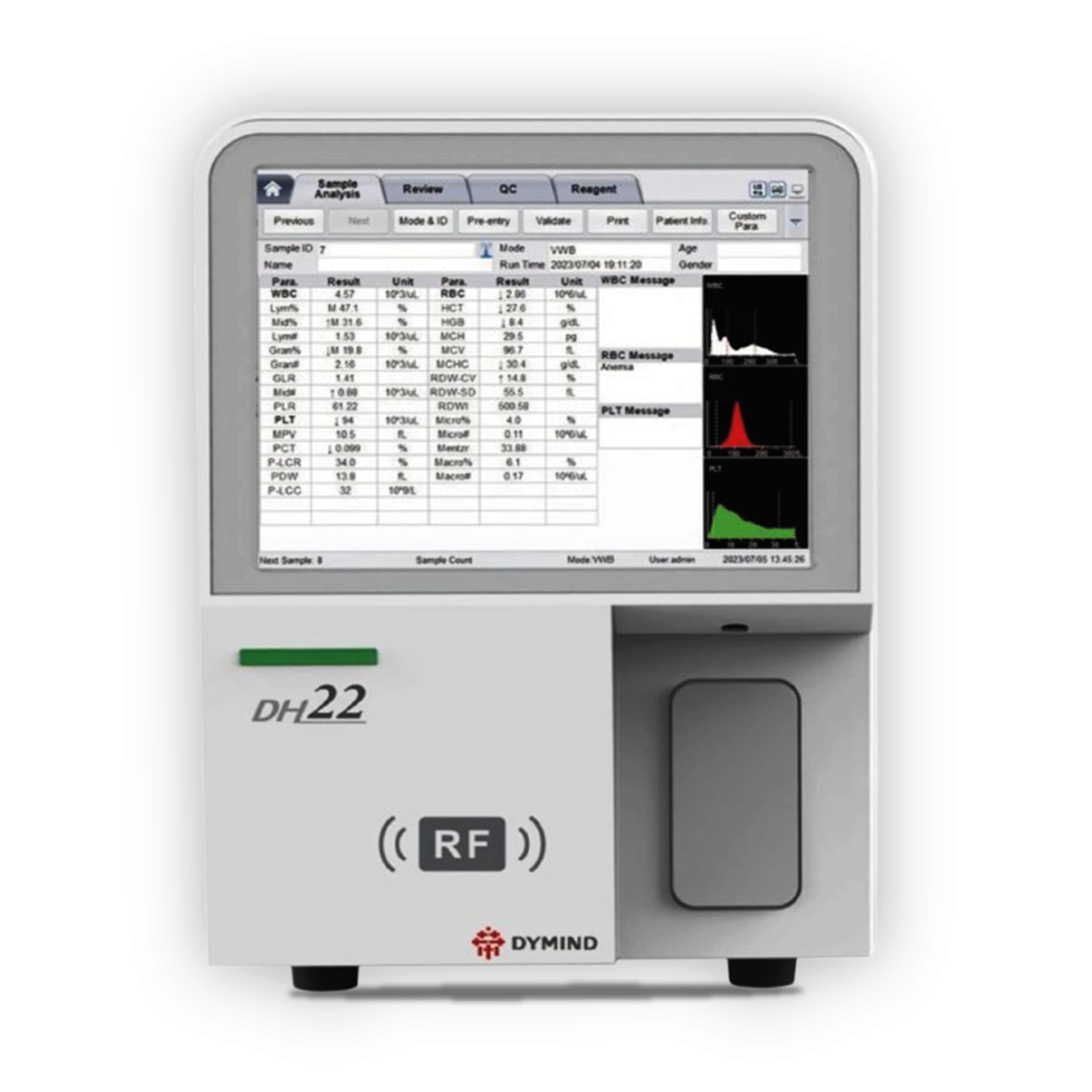 Hematology Analyzer DYMIND DH-22 (3 part)